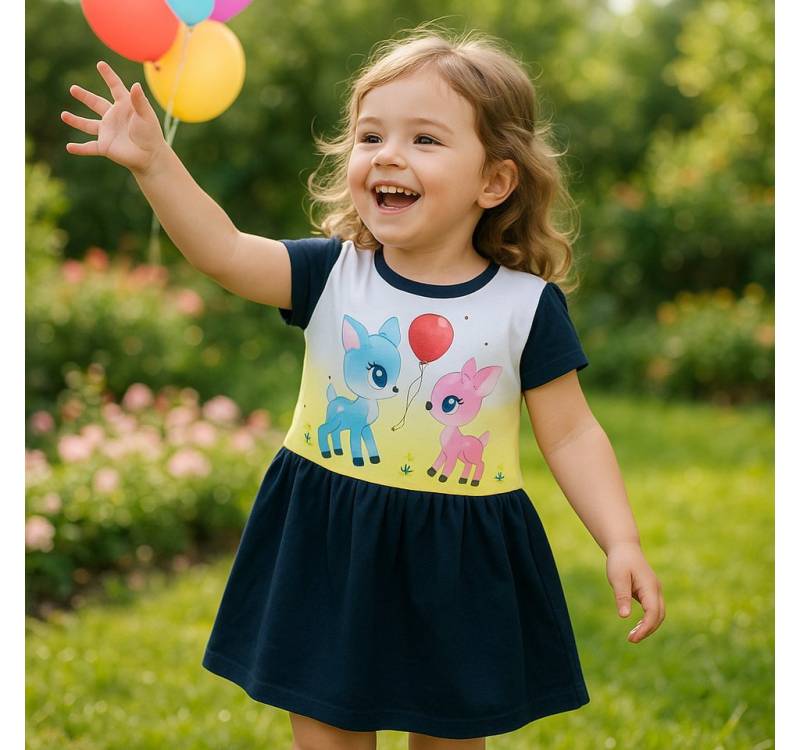 Lorey Medtec Sommerkleid Mädchen, Freizeitkleid, Kurzarmkleid, Partykleid, 100% Baumwolle von Lorey Medtec