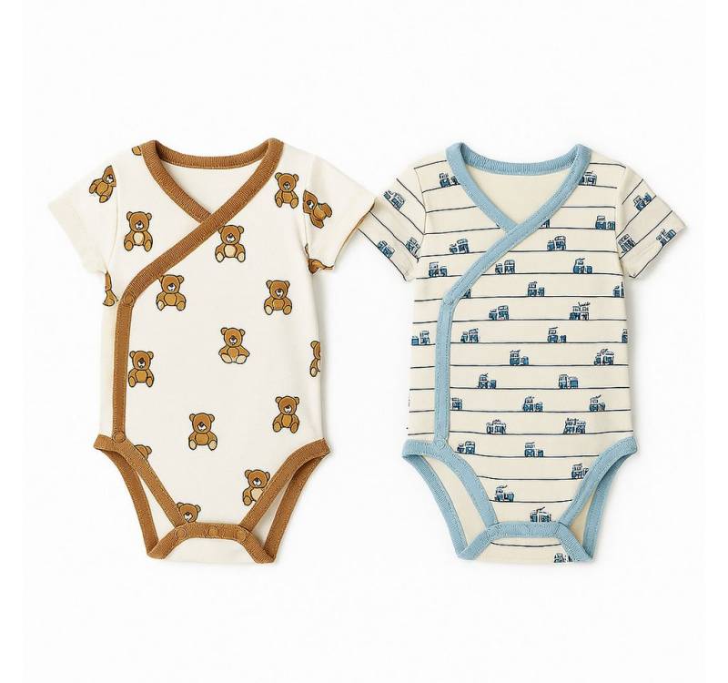 Lorey Medtec Strampler 2 x Baby Jungen Strampler kurz, Strampelanzug, 100% Baumwolle (2er-Pack) von Lorey Medtec