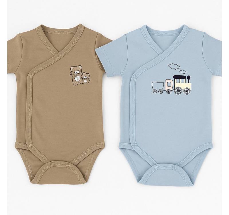 Lorey Medtec Strampler 2 x Baby Jungen Strampler kurz, Strampelanzug, 100% Baumwolle (2er Pack) von Lorey Medtec