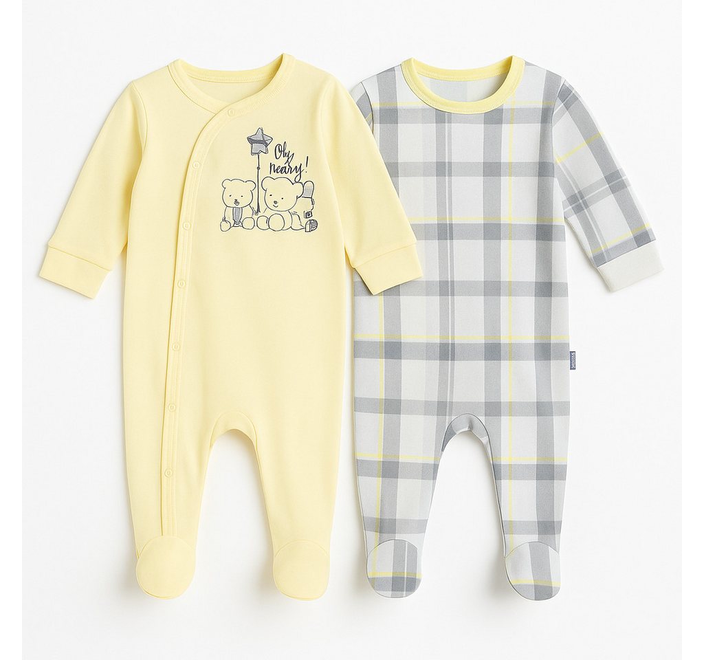 Lorey Medtec Strampler 2 x Baby Mädchen Strampler mit Fuß, Strampelanzug, 100% Baumwolle (2er-Pack) von Lorey Medtec