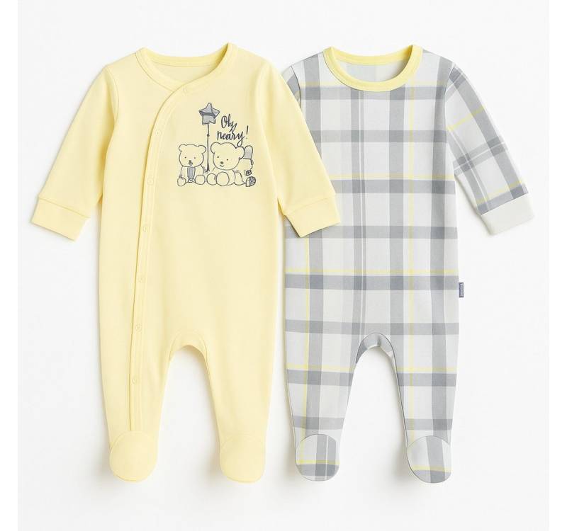 Lorey Medtec Strampler 2 x Baby Mädchen Strampler mit Fuß, Strampelanzug, 100% Baumwolle (2er-Pack) von Lorey Medtec