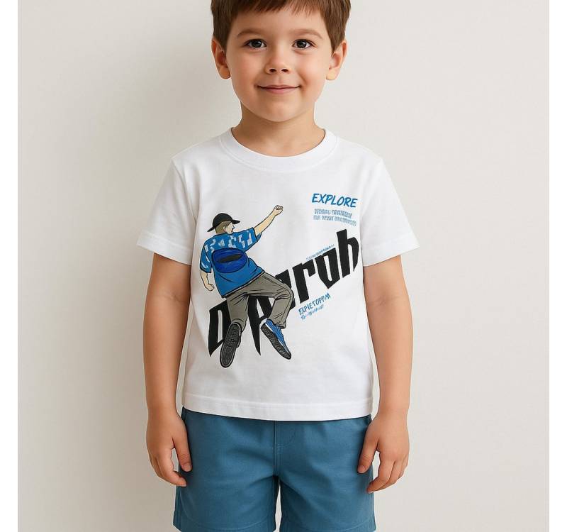 Lorey Medtec T-Shirt & Shorts Jungen Outfit, 2er Set für Kleinkind: T-Shirt + Shorts, 100% Baumwolle von Lorey Medtec