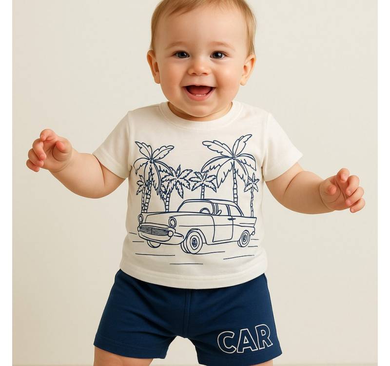 Lorey Medtec T-Shirt & Shorts Jungen Outfit, 2er Set für Kleinkind: T-Shirt + Shorts, 100% Baumwolle von Lorey Medtec