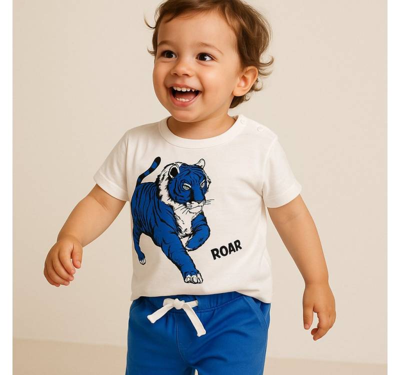 Lorey Medtec T-Shirt & Shorts Jungen Outfit, 2er Set für Kleinkind: T-Shirt + Shorts, Blau/Schwarz von Lorey Medtec