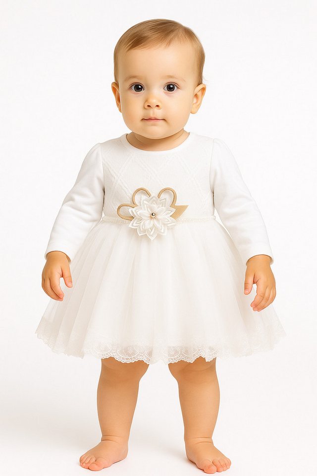 Lorey Medtec Taufkleid Mädchen Kleid, Prinzessin Kleid, Partykleid für Kleinkind, Baumwolle Spitze von Lorey Medtec