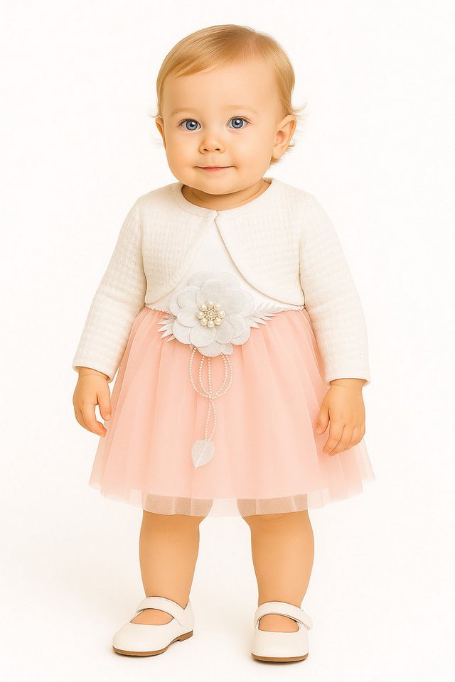 Lorey Medtec Taufkleid Prinzessin Kleid mit Jacke, Party Kleid, Spitze, 100% Baumwolle (Kleid + Jacke) Spitze, Tüll von Lorey Medtec