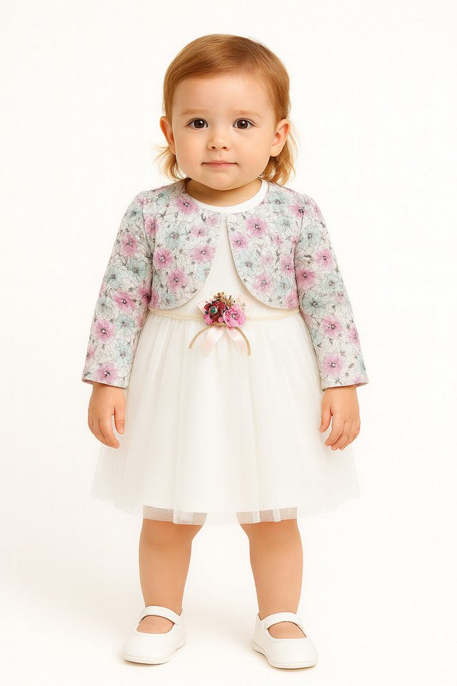 Lorey Medtec Taufkleid Prinzessin Kleid mit Jacke, Party Kleid, Spitze, 100% Baumwolle (Kleid + Jäckchen) Spitze, Tüll von Lorey Medtec