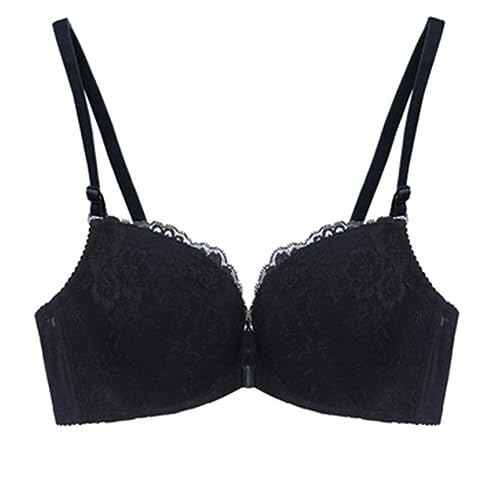 LoriEr Damen Spitzen BH Vorderverschluss Ohne Bügel Triangel Bralette Damen Spitze Verstellbare Schultergurte Sexy Unterwäsche BH von LoRier