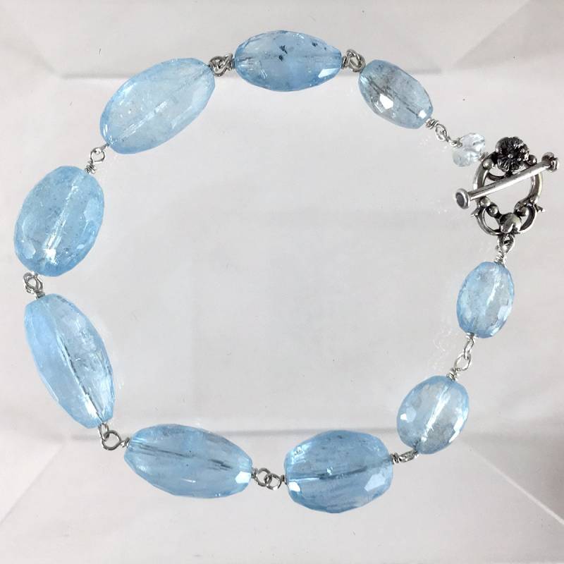 Echtes, Wunderschönes Aquamarin Armband - Versandkostenfrei Echtes, Wunderschönes Aquamarin Armband - Versandkostenfrei von LoriJoyDesigns