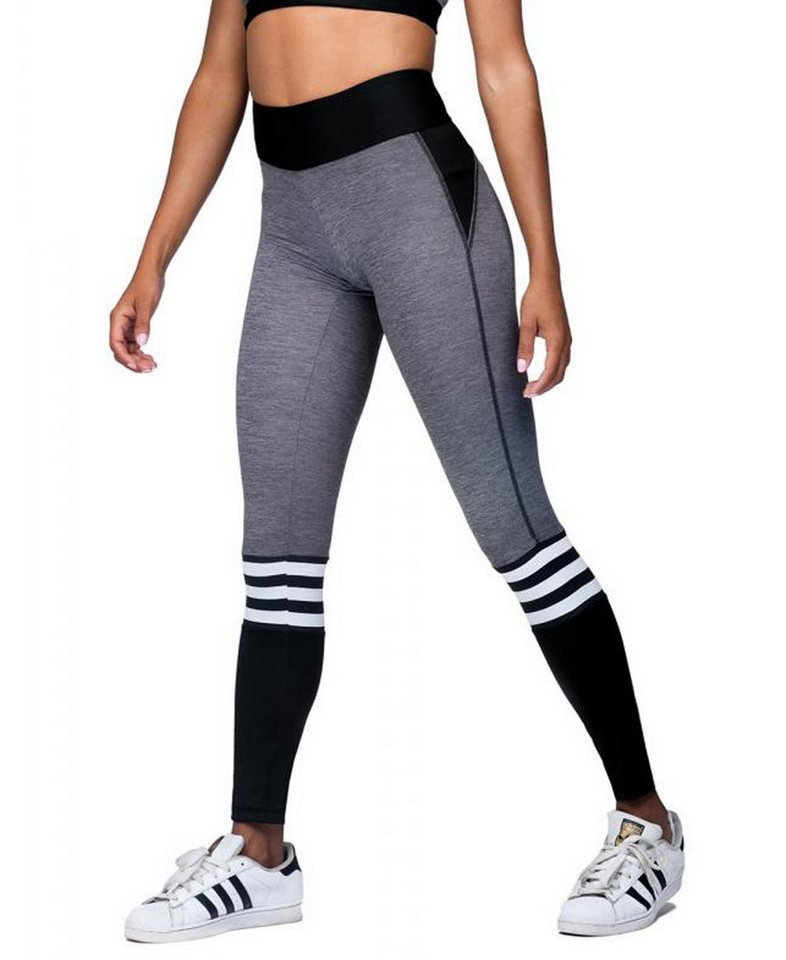 Lorin Leggings Frauen Sport Leggings in schwarz grau Fitness Hose dehnbar mit hohem B Lorin Leggings Frauen Sport Leggings in schwarz grau Fitness Hose dehnbar mit hohem B von Lorin