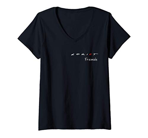Damen Loriot Freunde Deutschland T-Shirt mit V-Ausschnitt Damen Loriot Freunde Deutschland T-Shirt mit V-Ausschnitt von Loriot Freunde Deutschland