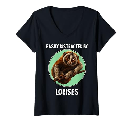 Damen Loris T-Shirt mit V-Ausschnitt Damen Loris T-Shirt mit V-Ausschnitt von Loris Tier Shop