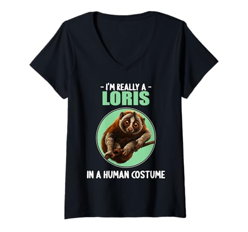 Damen Loris T-Shirt mit V-Ausschnitt Damen Loris T-Shirt mit V-Ausschnitt von Loris Tier Shop