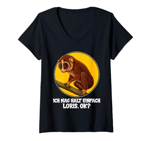 Damen Loris T-Shirt mit V-Ausschnitt Damen Loris T-Shirt mit V-Ausschnitt von Loris Tier Shop