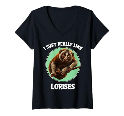 Damen Loris T-Shirt mit V-Ausschnitt Damen Loris T-Shirt mit V-Ausschnitt von Loris Tier Shop