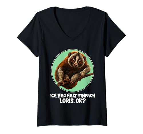 Damen Loris T-Shirt mit V-Ausschnitt Damen Loris T-Shirt mit V-Ausschnitt von Loris Tier Shop