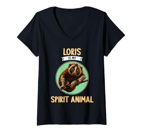 Damen Loris T-Shirt mit V-Ausschnitt Damen Loris T-Shirt mit V-Ausschnitt von Loris Tier Shop