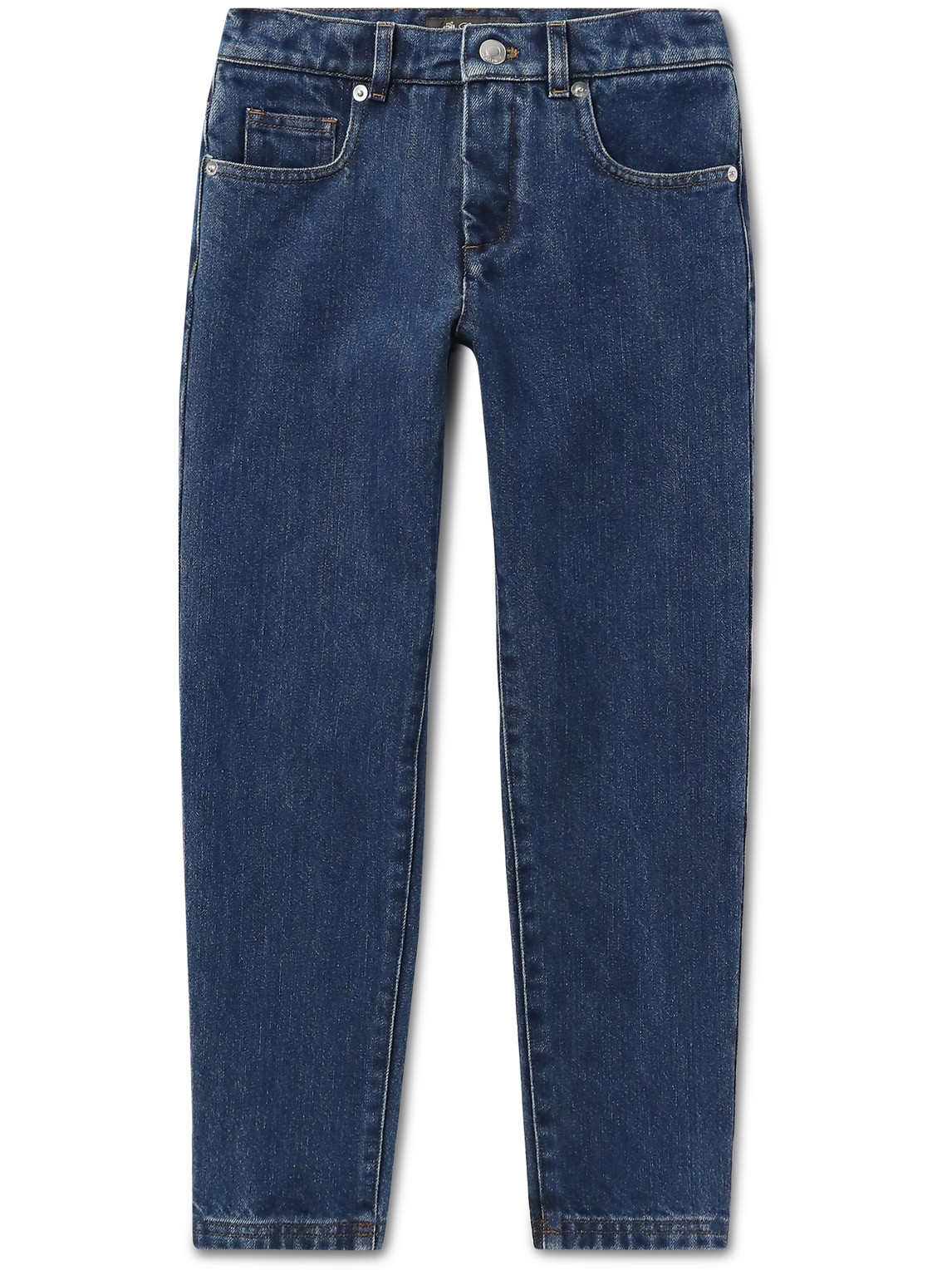 Loro Piana Kids - Joey Slim-Fit Cotton and Cashmere-Blend Jeans - Men - Blue - Age 8 von Loro Piana Kids