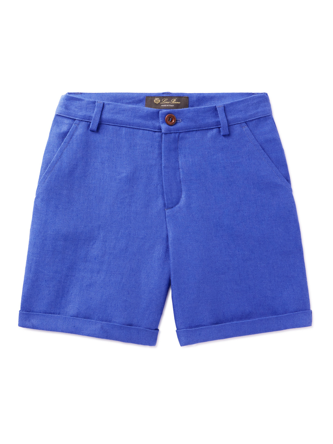 Loro Piana Kids - Nevin Antigua Linen Bermuda Shorts - Men - Blue - Age 4 von Loro Piana Kids