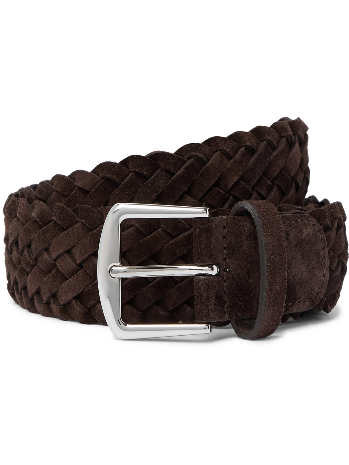 Loro Piana - 4cm Woven Suede Belt - Men - Brown - EU 100 von Loro Piana