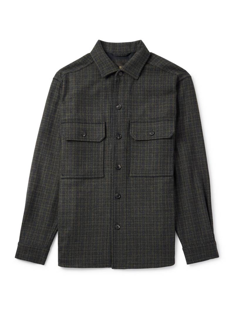 Loro Piana - Ambrose Checked Cashmere and Mohair-Blend Overshirt - Men - Blue - IT 52 von Loro Piana