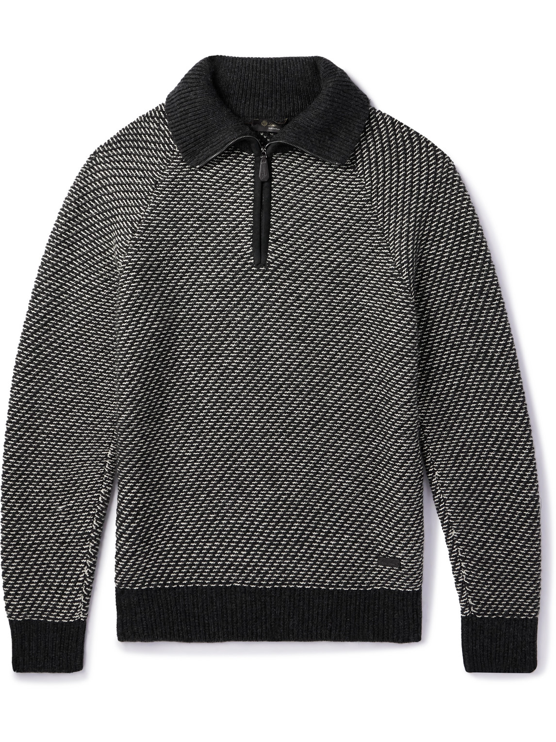 Loro Piana - Cashmere and Cotton-Blend Half-Zip Sweater - Men - Gray - IT 50 von Loro Piana
