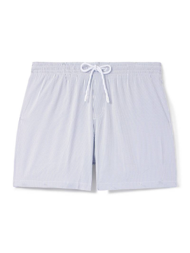 Loro Piana - Daneu Straight-Leg Mid-Length Striped Swim Shorts - Men - Blue - XXL von Loro Piana