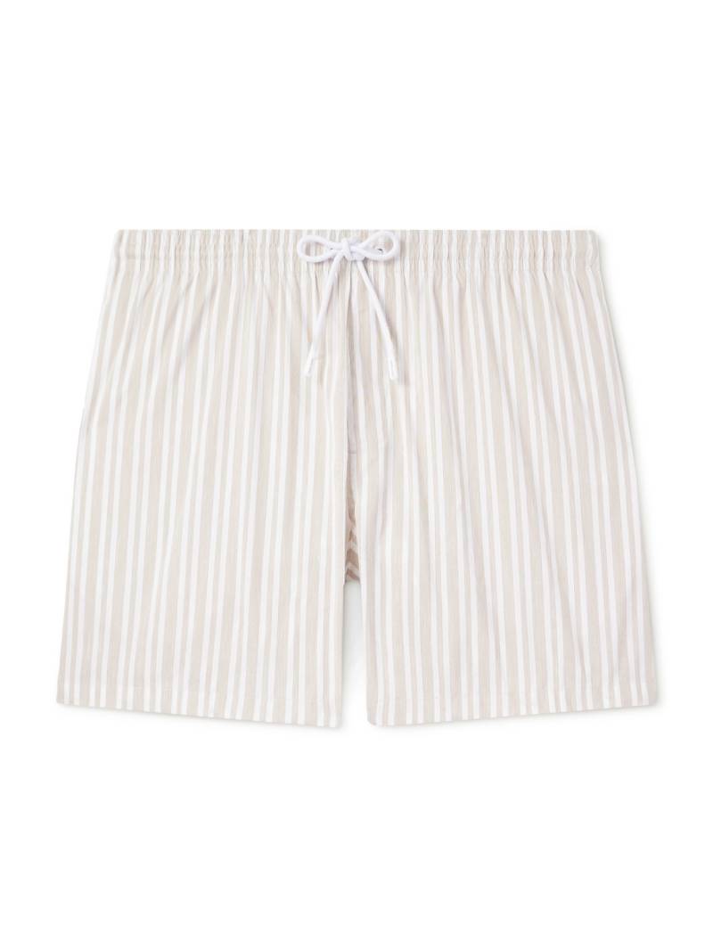 Loro Piana - Daneu Straight-Leg Mid-Length Striped Swim Shorts - Men - Neutrals - XXXL von Loro Piana