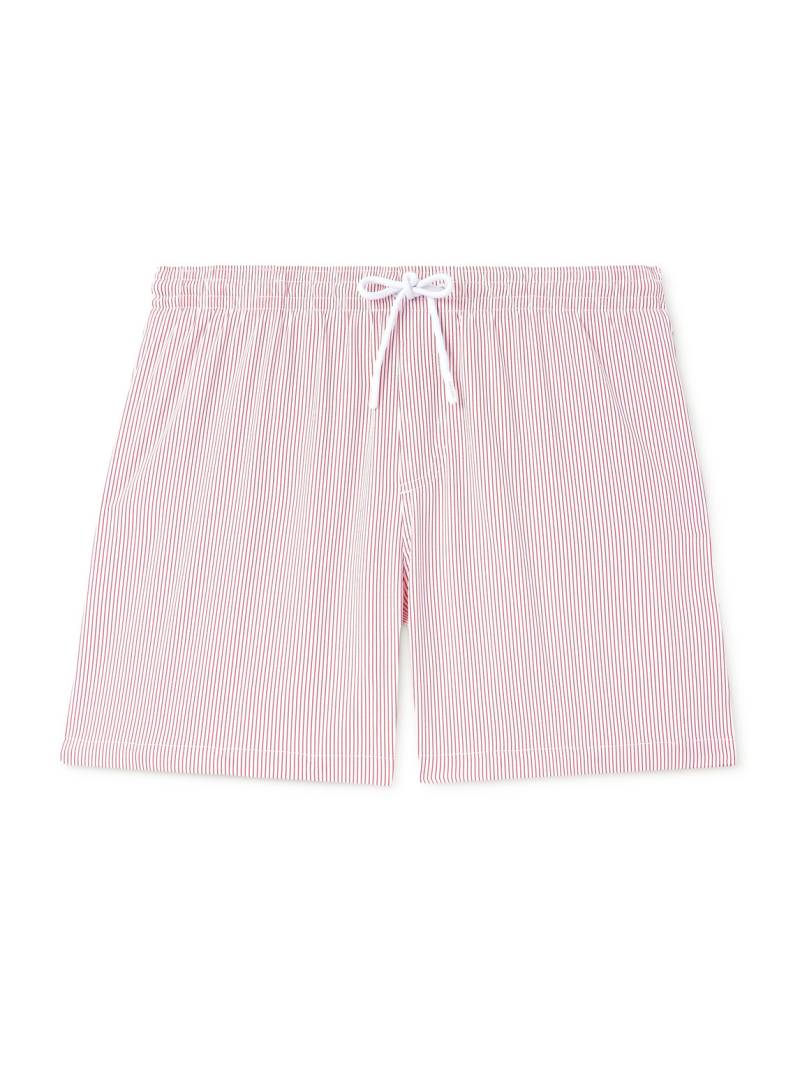 Loro Piana - Daneu Straight-Leg Mid-Length Striped Swim Shorts - Men - Red - XXXL von Loro Piana