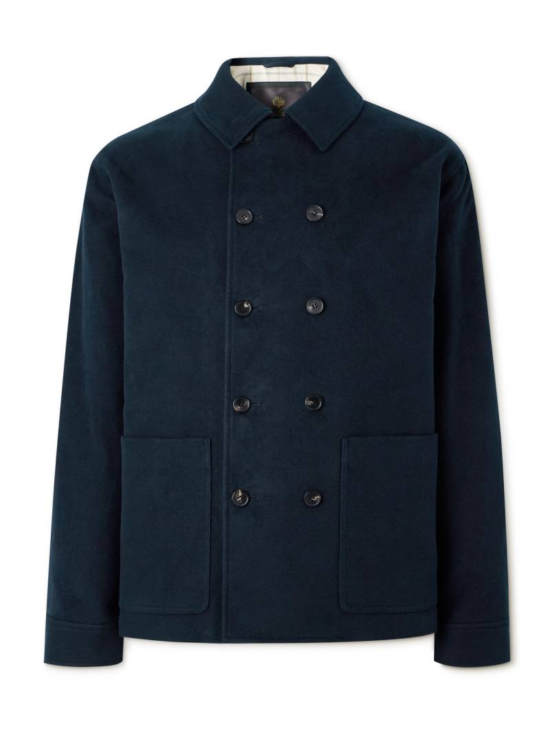 Loro Piana - Double-Breasted Cotton and Cashmere-Blend Peacoat - Men - Blue - XXL von Loro Piana