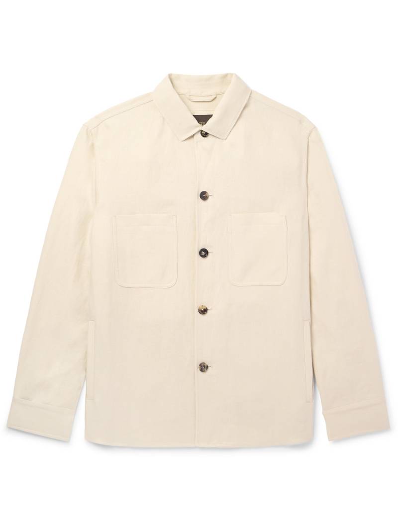 Loro Piana - Evando Linen-Twill Overshirt - Men - Neutrals - XL von Loro Piana