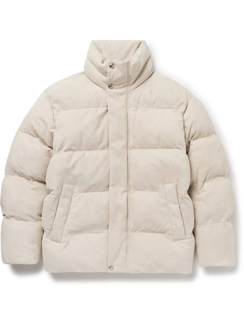 Loro Piana - Flavio Quilted Suede Jacket - Men - Neutrals - XL von Loro Piana