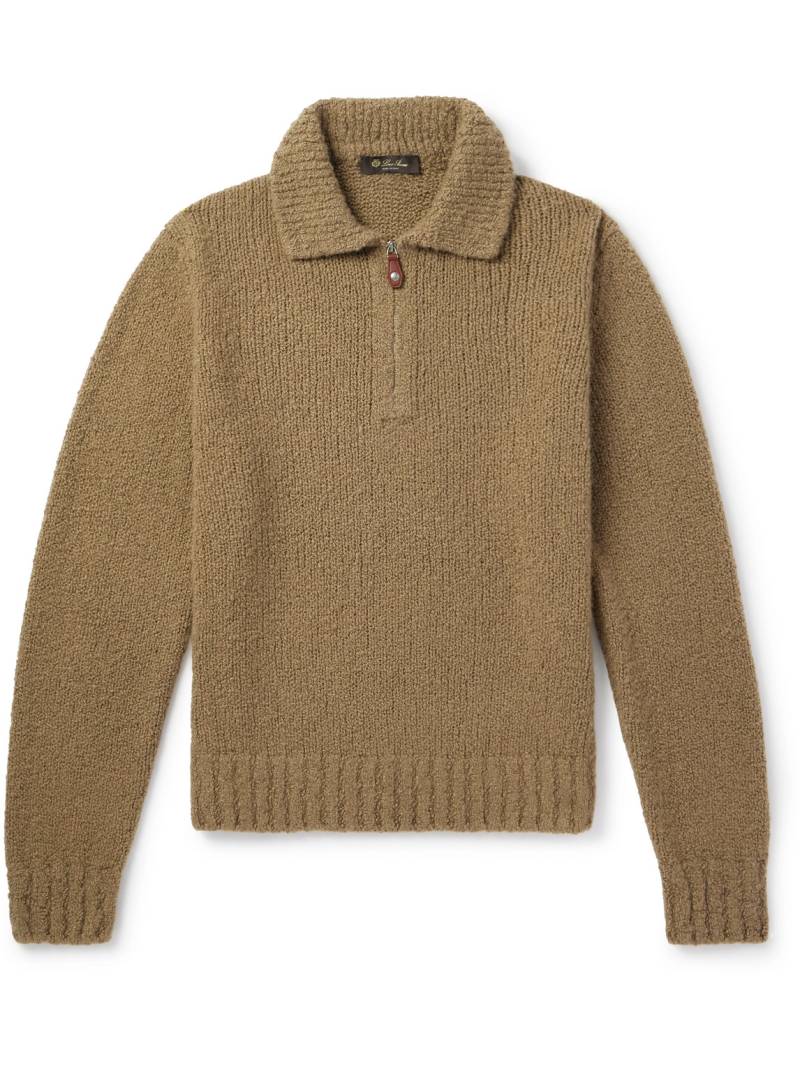 Loro Piana - Folecchio Cashmere and Silk-Blend Half-Zip Sweater - Men - Brown - IT 50 von Loro Piana