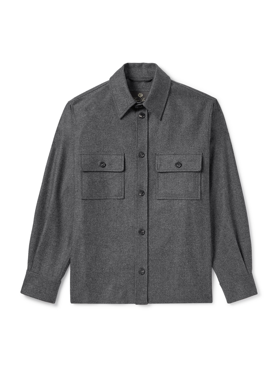 Loro Piana - Jim Wish® Flannel Overshirt - Men - Gray - IT 50 von Loro Piana