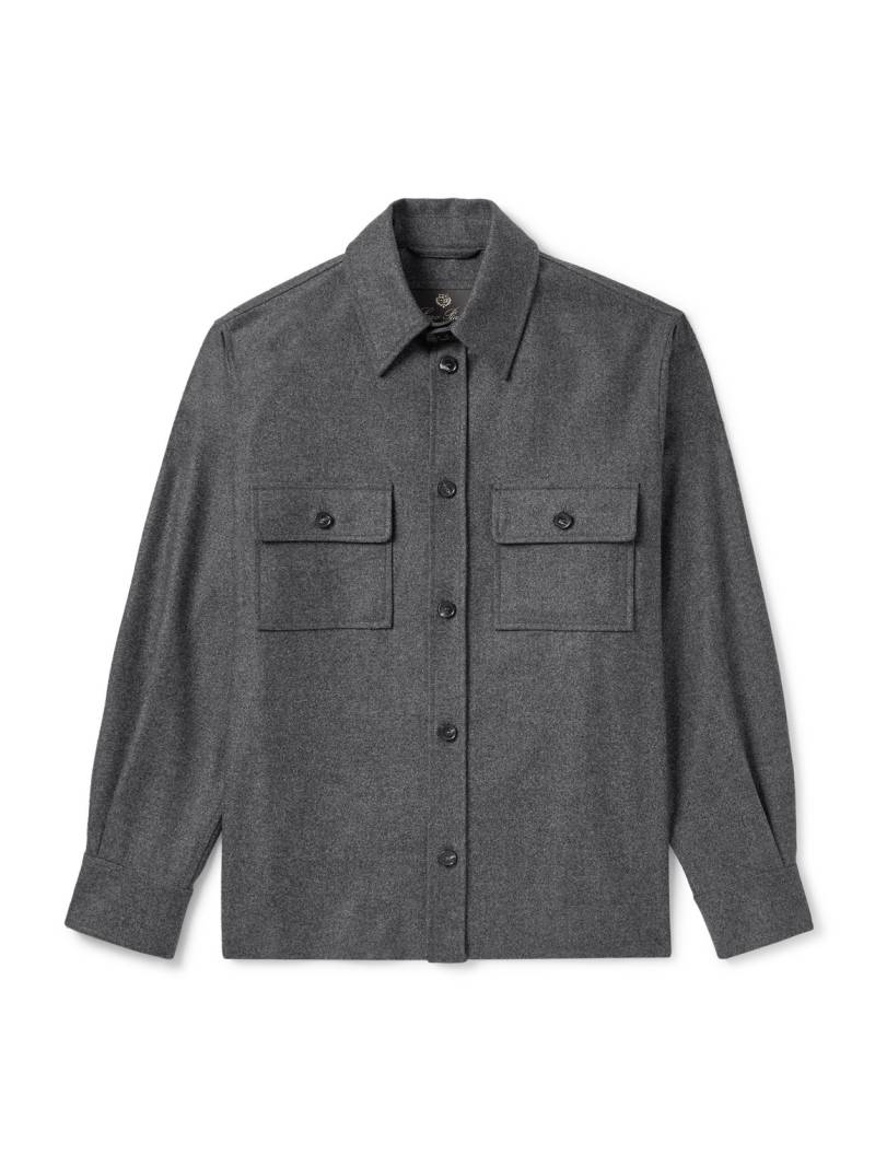 Loro Piana - Jim Wish® Flannel Overshirt - Men - Gray - IT 50 von Loro Piana