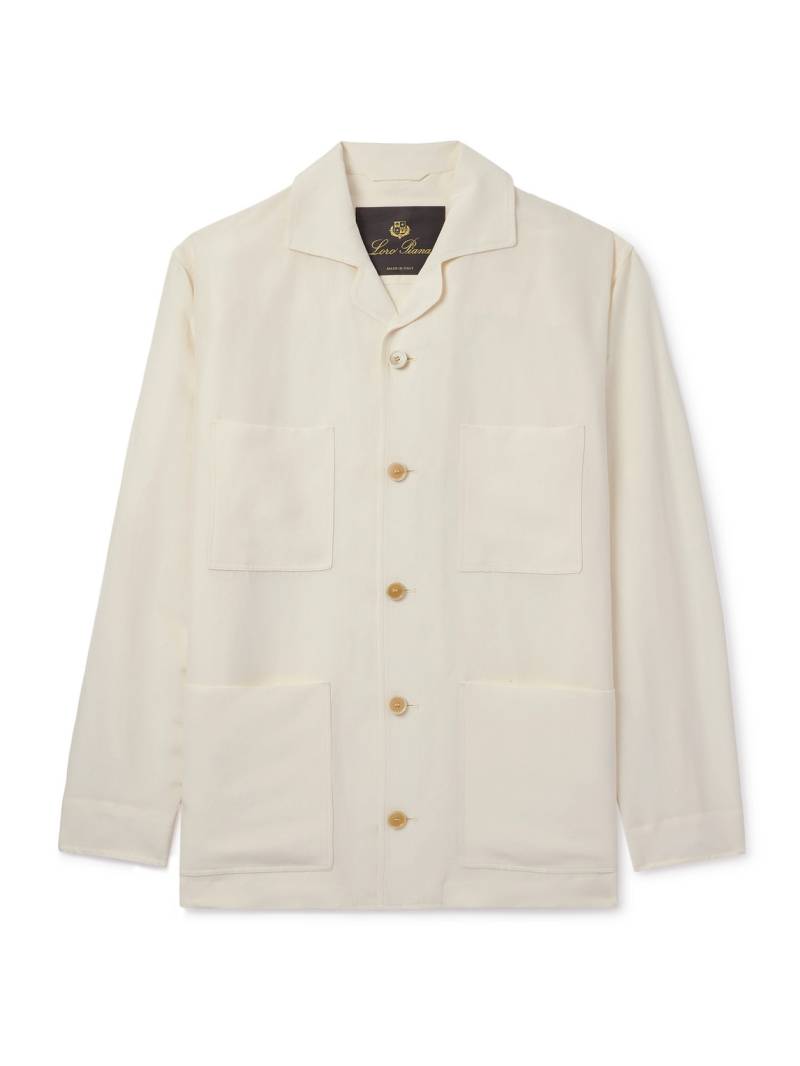Loro Piana - Joele Linen and Silk-Blend Overshirt - Men - White - IT 54 von Loro Piana