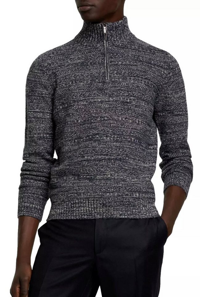 Loro Piana Kaschmirpullover Pure Kaschmir Knitted Halb Zip Strickpulli Feinheit 7 Gauge, gerippter Kragen, Bündchen, Saum von Loro Piana