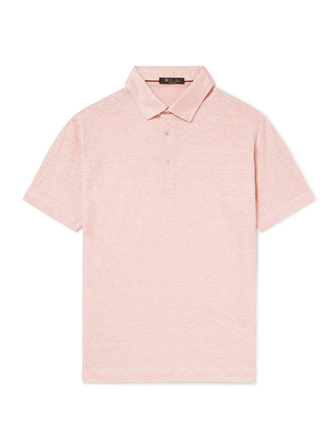 Loro Piana - Linen-Jersey Polo Shirt - Men - Pink - M von Loro Piana