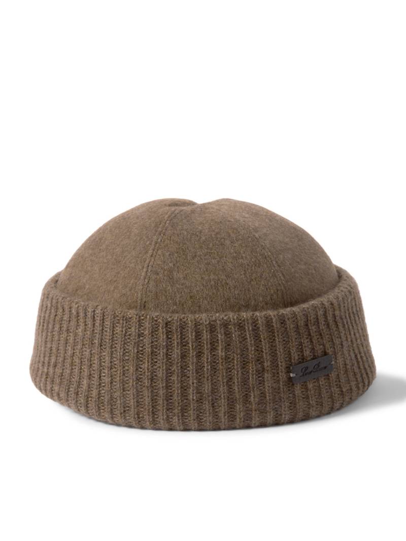 Loro Piana - Logo-Appliquéd Storm System® Cashmere Beanie - Men - Neutrals - L von Loro Piana