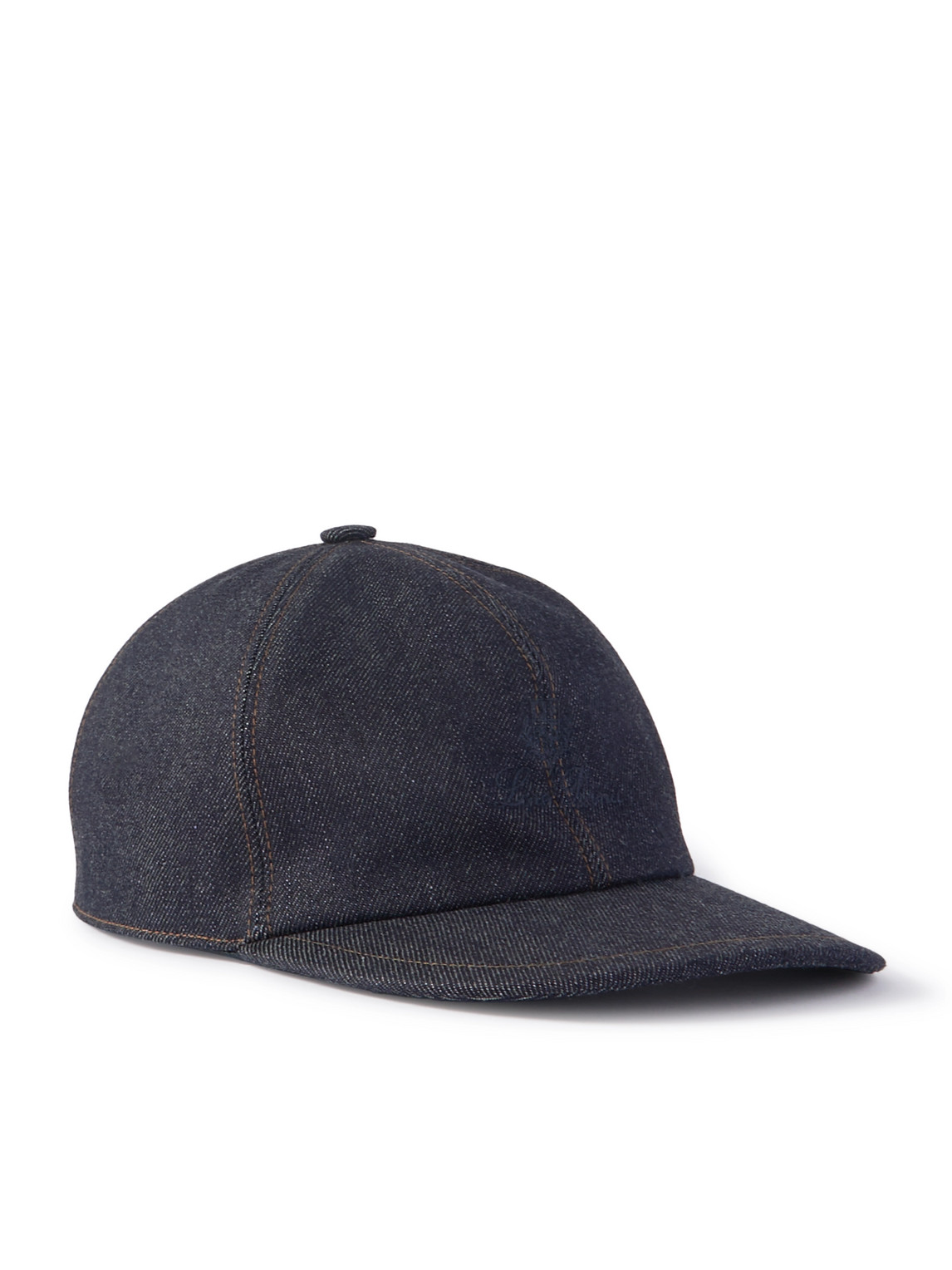 Loro Piana - Logo-Embroidered CashDenim® Baseball Cap - Men - Blue - L von Loro Piana