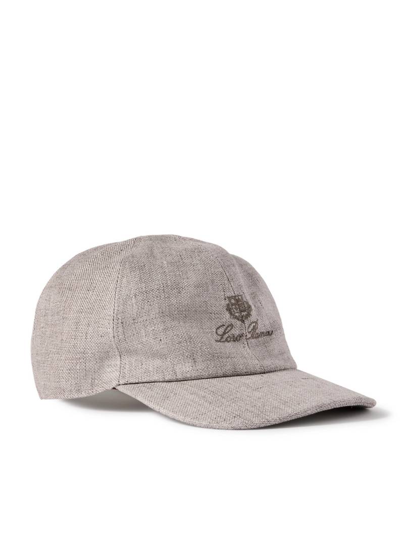 Loro Piana - Logo-Embroidered Linen Baseball Cap - Men - Gray - L von Loro Piana