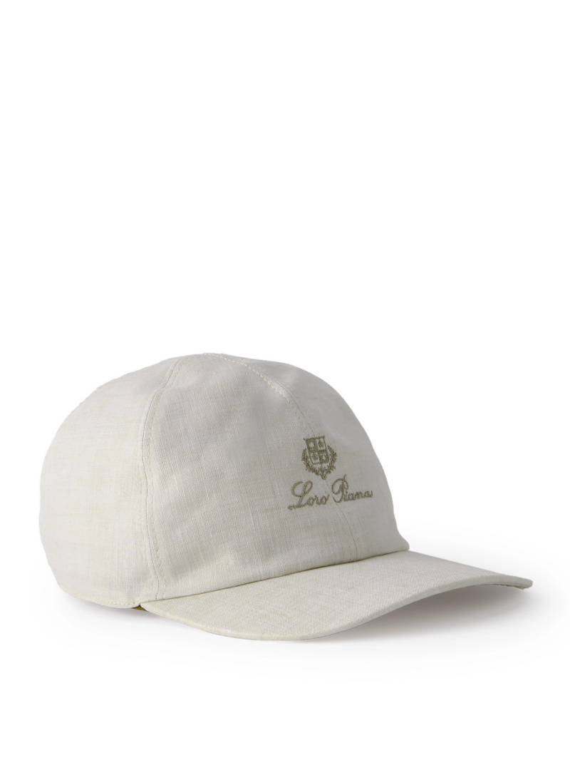 Loro Piana - Logo-Embroidered Linen Baseball Cap - Men - Gray - S von Loro Piana