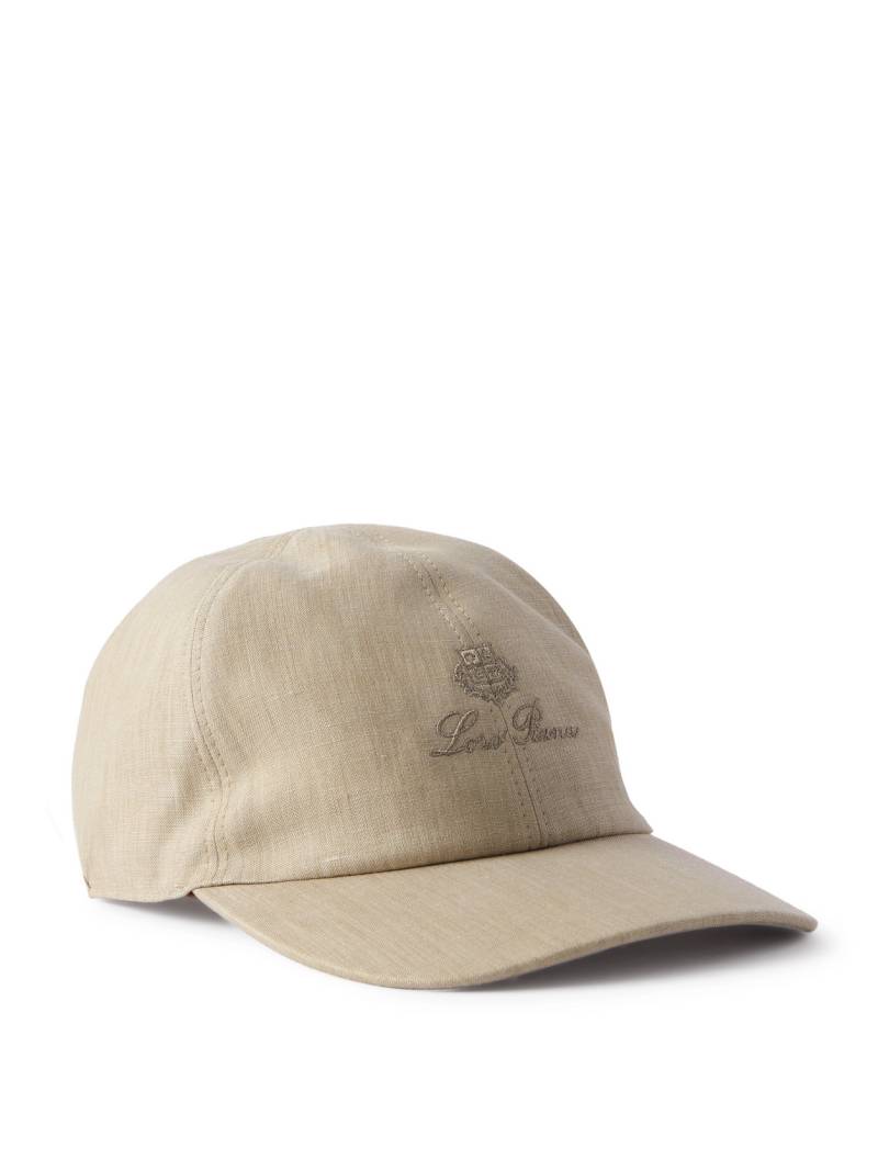 Loro Piana - Logo-Embroidered Linen Baseball Cap - Men - Neutrals - M von Loro Piana
