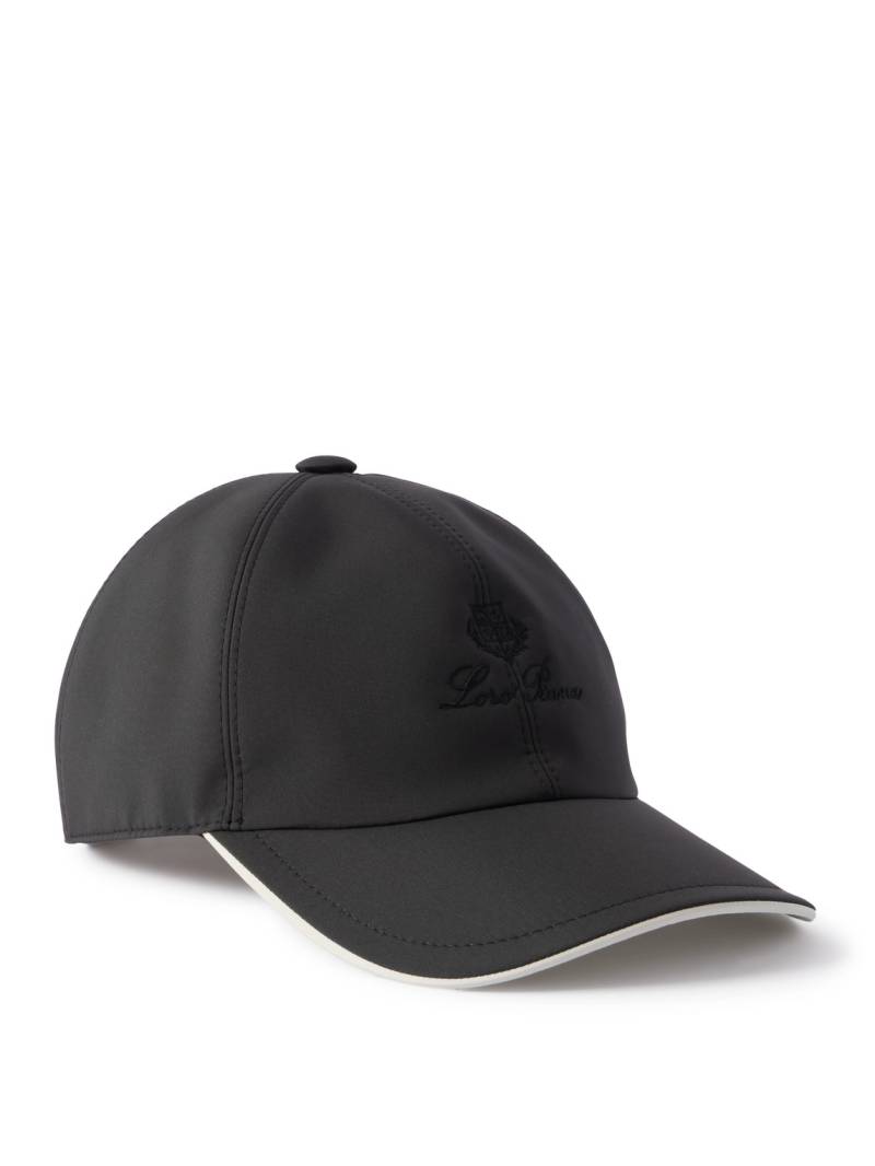 Loro Piana - Logo-Embroidered Storm System® Shell Baseball Cap - Men - Black - S von Loro Piana
