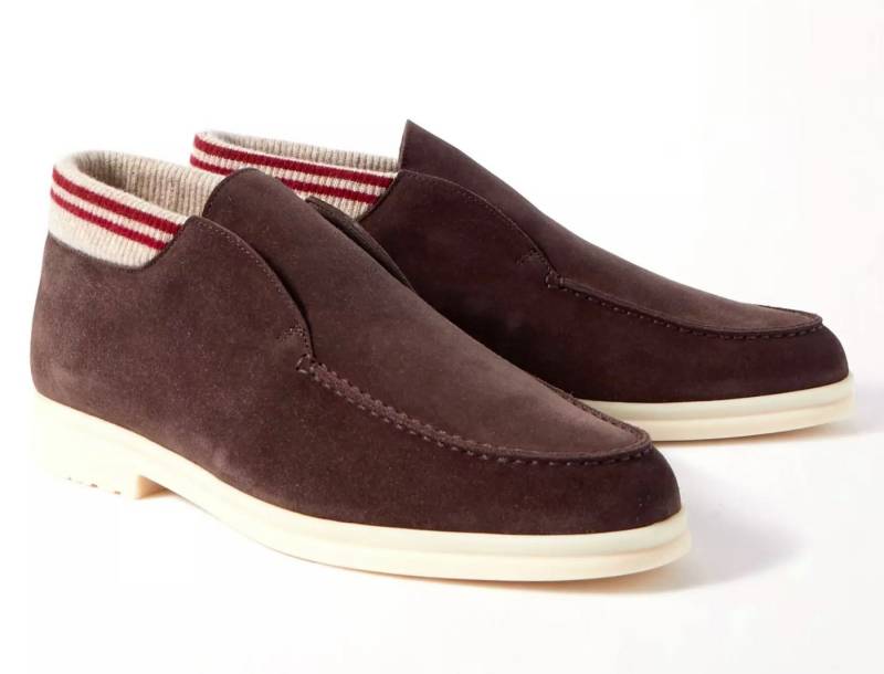 Loro Piana Open Wintery Walk Chukka Boots Sneakerboots Schaffellfutter, kaschmirbesetztes Bündchen, Wildleder von Loro Piana