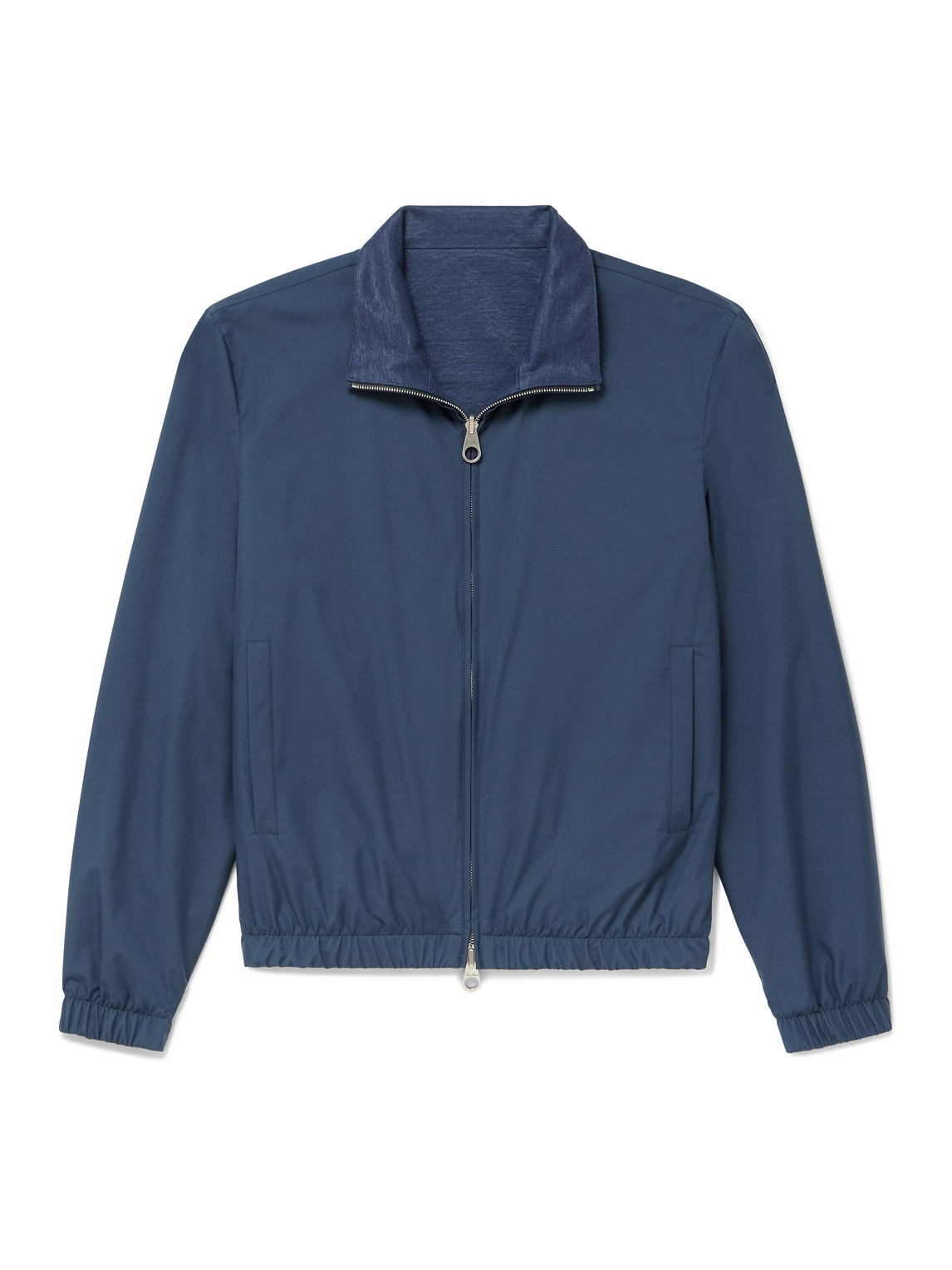 Loro Piana - Reversible Storm System® Jersey and Twill Bomber Jacket - Men - Blue - IT 46 von Loro Piana