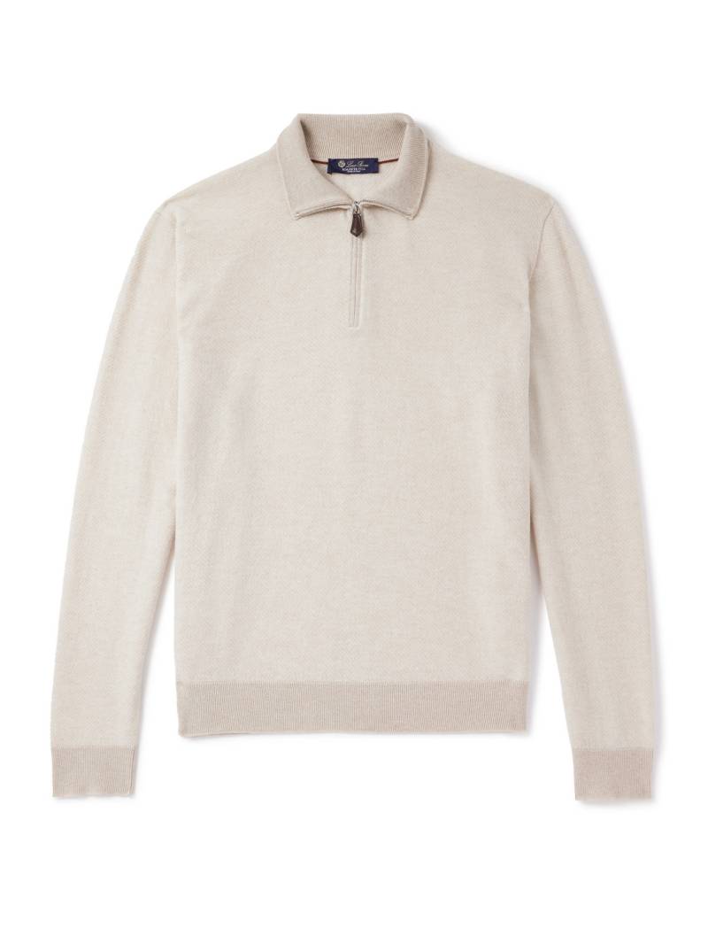 Loro Piana - Roadster Cashmere Half-Zip Sweater - Men - Neutrals - IT 52 von Loro Piana
