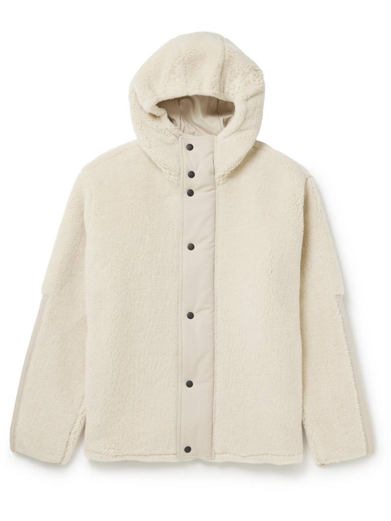 Loro Piana - Shell-Trimmed Cashmere and Silk-Blend Fleece Jacket - Men - Neutrals - M von Loro Piana