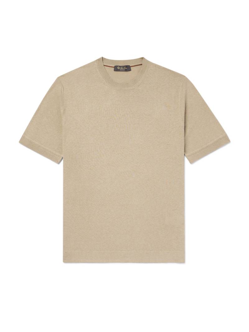 Loro Piana - Silk and Linen-Blend T-Shirt - Men - Neutrals - IT 46 von Loro Piana