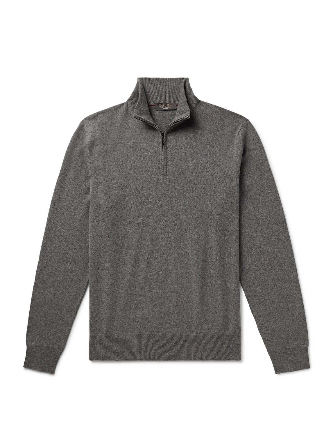 Loro Piana - Slim-Fit Baby Cashmere Half-Zip Sweater - Men - Gray - IT 46 von Loro Piana